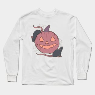 Haunted Pumpkin & Rats Long Sleeve T-Shirt